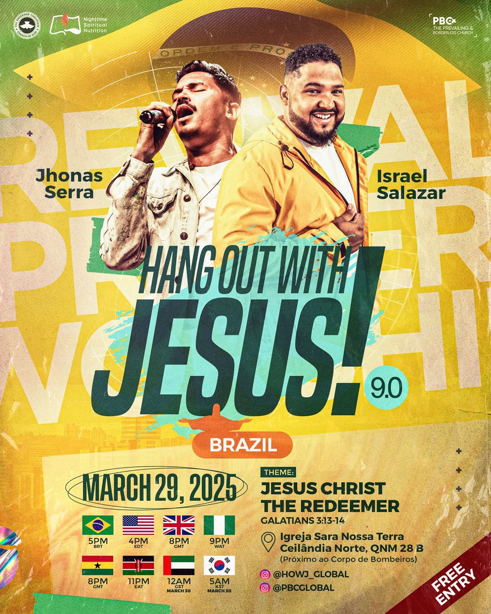 pbc_global's tweet photo. The HOWJ Mission is Clear:
*JESUS Revealed | Souls Saved!*

@Howj_Global 

#HOWJGlobal #HOWJBrazil  #NSNGlobalAltar
#UnendingCelebration #PBCGlobal #RCCG #GlobalChurch https://t.co/IltoACr2ZR