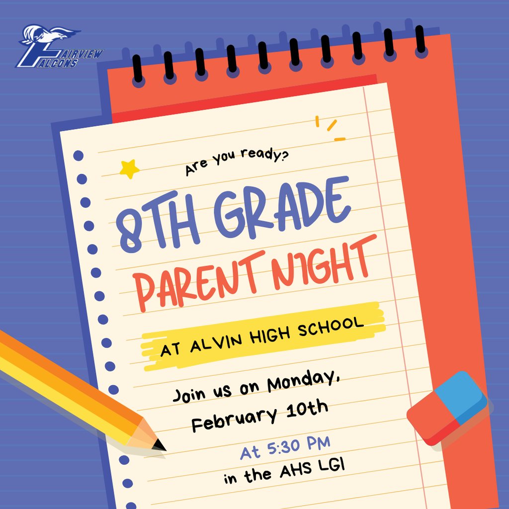 8th Grade Night at AHS Today!