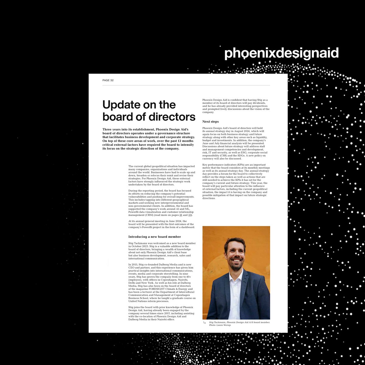 New #boardmember 💼🤝🏼 

As featured in our #sustainability report, we’re pleased to introduce Stig Tackmann, who joined PDAid’s #boardofdirectors. 

He brings key insights in areas such as business development &amp; international communication 

🔗 t.ly/_Rr-1