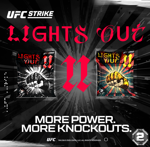 UFC fans- you’re BUILT DIFFERENT! 🔥

Lights Out II Base AND Elite Packs are officially SOLD OUT, and in just a few days!👊

The hype is REAL, and this is just the beginning. Who’s ready for more from <a href="/UFCStrike/">UFC Strike</a>?