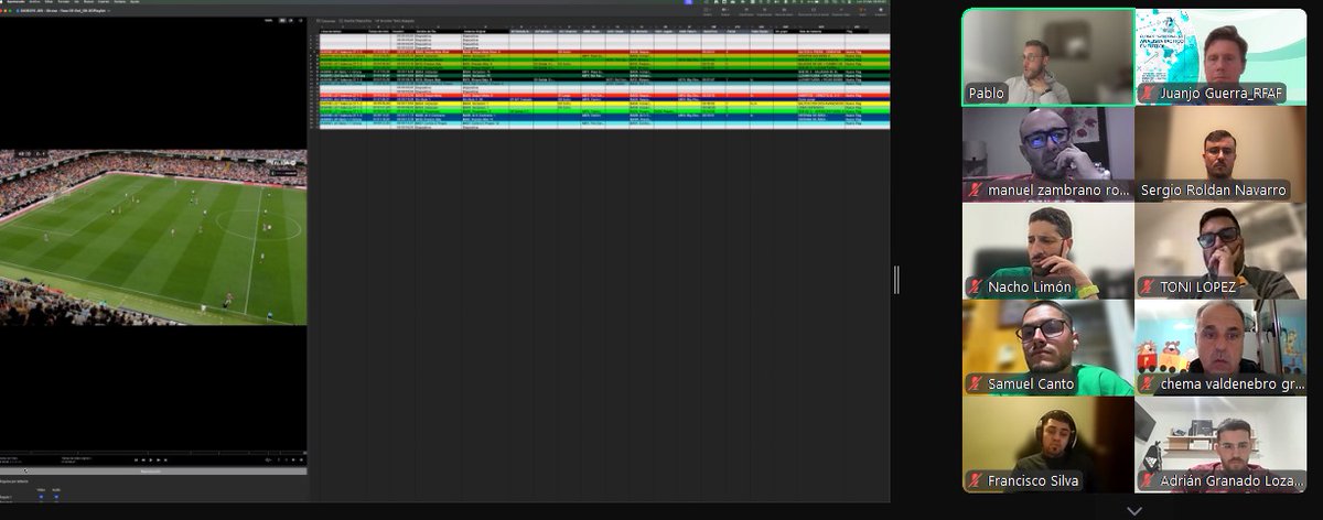 SEGUIMOS!!!!
💻En el Curso Profesional de Analista Táctico en Fútbol de la <a href="/RFAF/">RFAF</a> , excelente ponencia muy interactiva y participativa del analista Pablo Pérez @ropogo