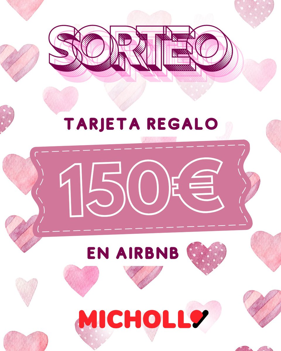 michollo's tweet photo. 💘SORTEAZO SAN VALENTÍN 💘 
Vete a celebrar el día del amor con quien tú quieras con este regalazo 🏨
➡️ Síguenos.
➡️ RT y ❤️ a este post.
➡️ Menciona a la persona con quien quieres ir con el hashtag #SanValentinMichollo https://t.co/cxyqCLmGVG