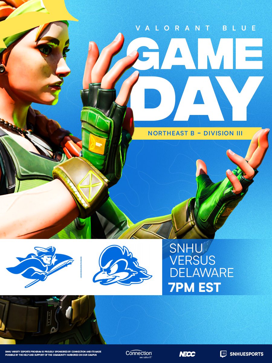 This week SNHU blue faces off against University of Delaware link in replies 🔽

#SNHU | #NECC
