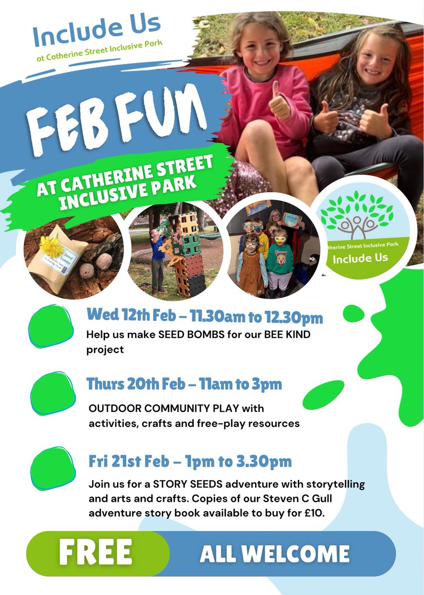 IncludeUsPlay's tweet photo. Free activities for all down at the park this month and you’re all invited. Thanks @Thrive_Outdoors @HolywoodTrust and @actionearth for supporting us with these sessions 👏🏻🙌🏻 #OutdoorPlayistheWay #beekind #pollinators #inclusion #dumfries https://t.co/w8QXCJdzwq