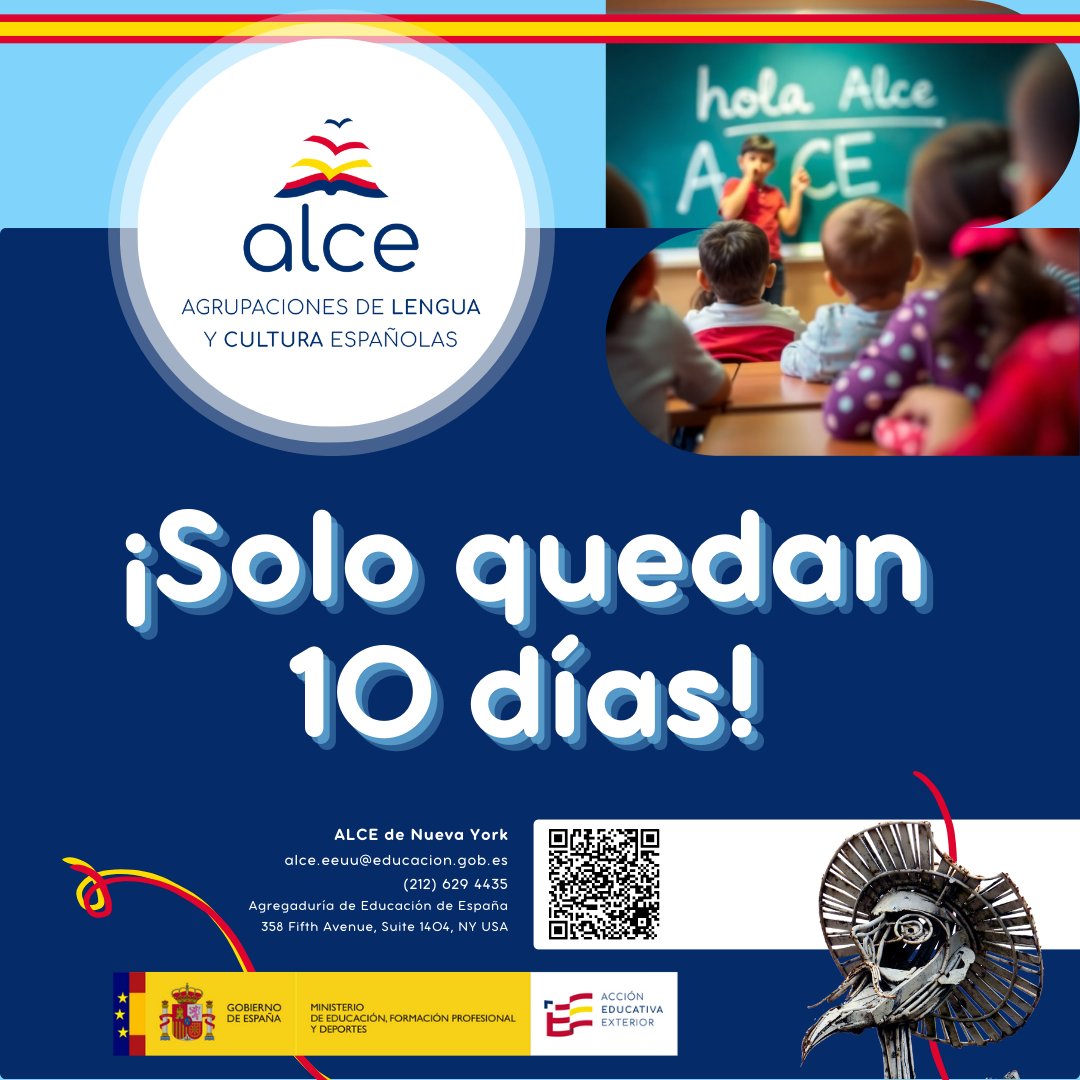 🎉 '¡ Te esperamos!🎉
 Si aún no formas parte de nuestra comunidad, este es el momento. En ALCE Nueva York, los niños y jóvenes no solo aprenden español, sino que descubren la riqueza de nuestra cultura, hacen amigos y refuerzan su identidad bilingüe. 💬🎭📖