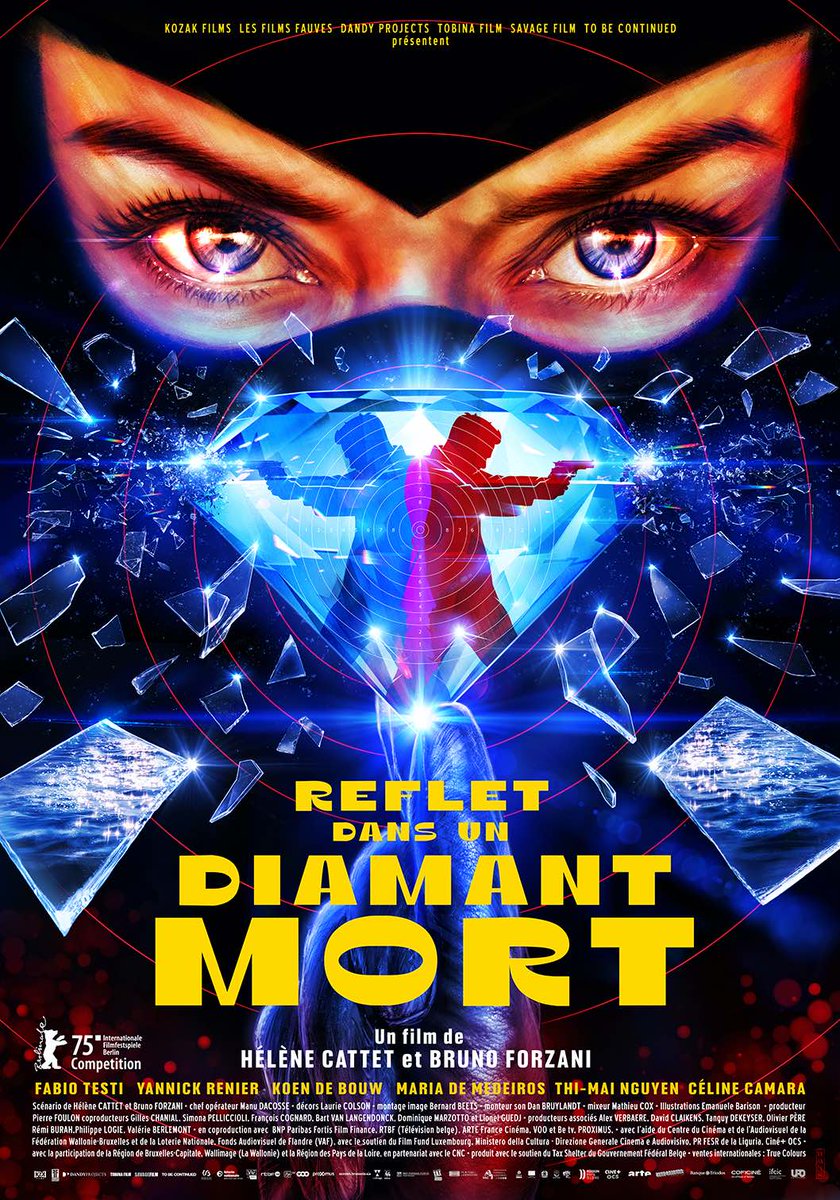 L'affiche de #refletdansundiamantmort / Poster of #reflectioninadeaddiamond directed by #cattetforzani World premiere next sunday at #Berlinale in Official Competition. Graphic design by Gilles Vranckx
