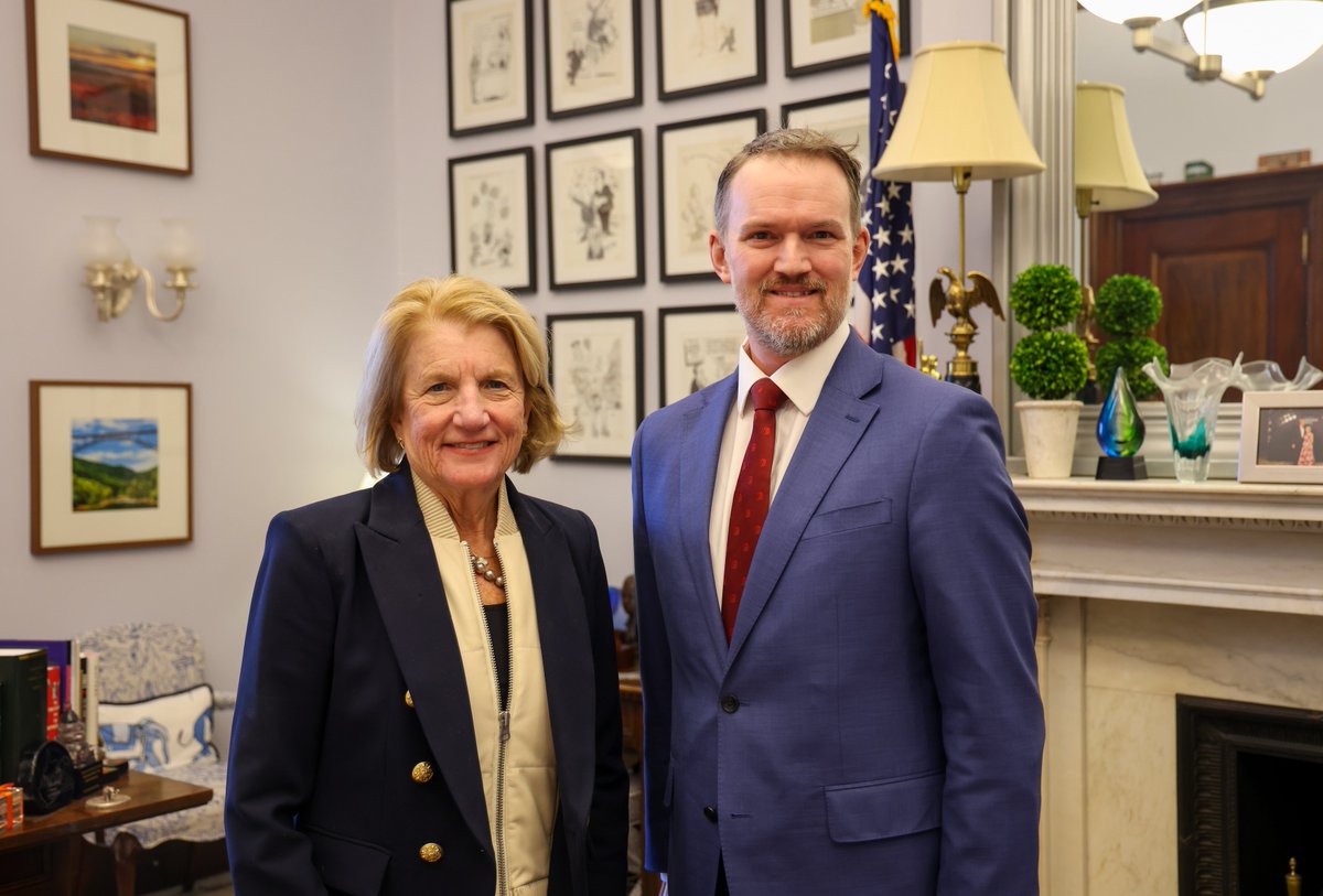 Shelley Moore Capito (@sencapito) on Twitter photo Wonderful to sit down with <a href="/POTUS/">President Donald J. Trump</a>' pick to serve as the @USTRadeRep, Jamieson Greer.
His knowledge and experience demonstrate his ability to help lead in the development and coordination of U.S. international trade. I look forward to working with him to protect American and Wonderful to sit down with <a href="/POTUS/">President Donald J. Trump</a>' pick to serve as the @USTRadeRep, Jamieson Greer.
His knowledge and experience demonstrate his ability to help lead in the development and coordination of U.S. international trade. I look forward to working with him to protect American and