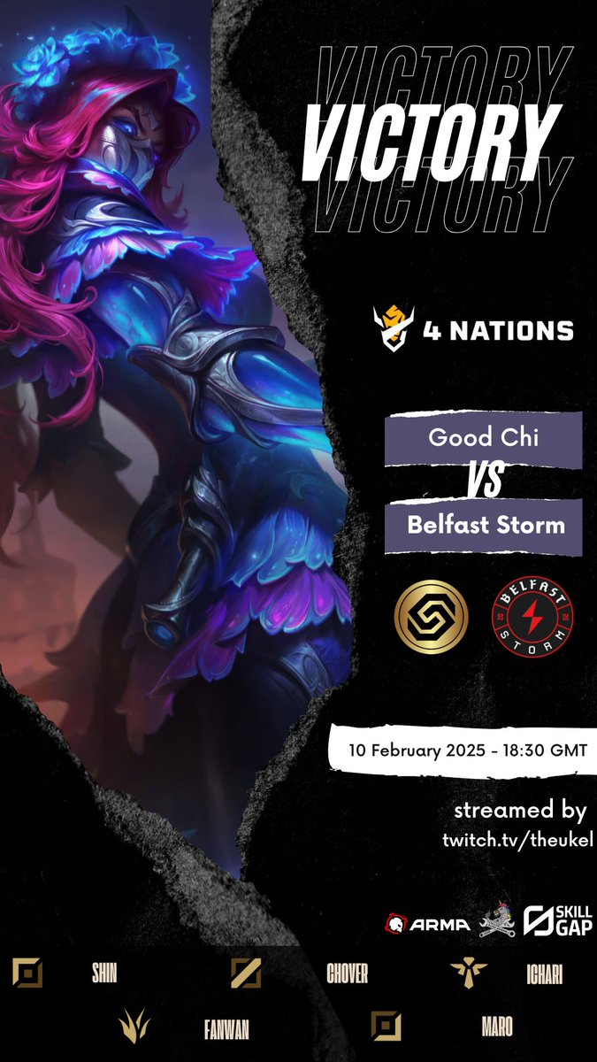 THERES THE STREAK! 

Massive win for us as we shake off the rocky start and rack up some wins! 

We jump up the standings in <a href="/TheUKEL/">4 Nations | The UK & Ireland's National League</a> after defeating <a href="/Belfaststorm/">Belfast Storm</a> 

Here is to more victories from here!