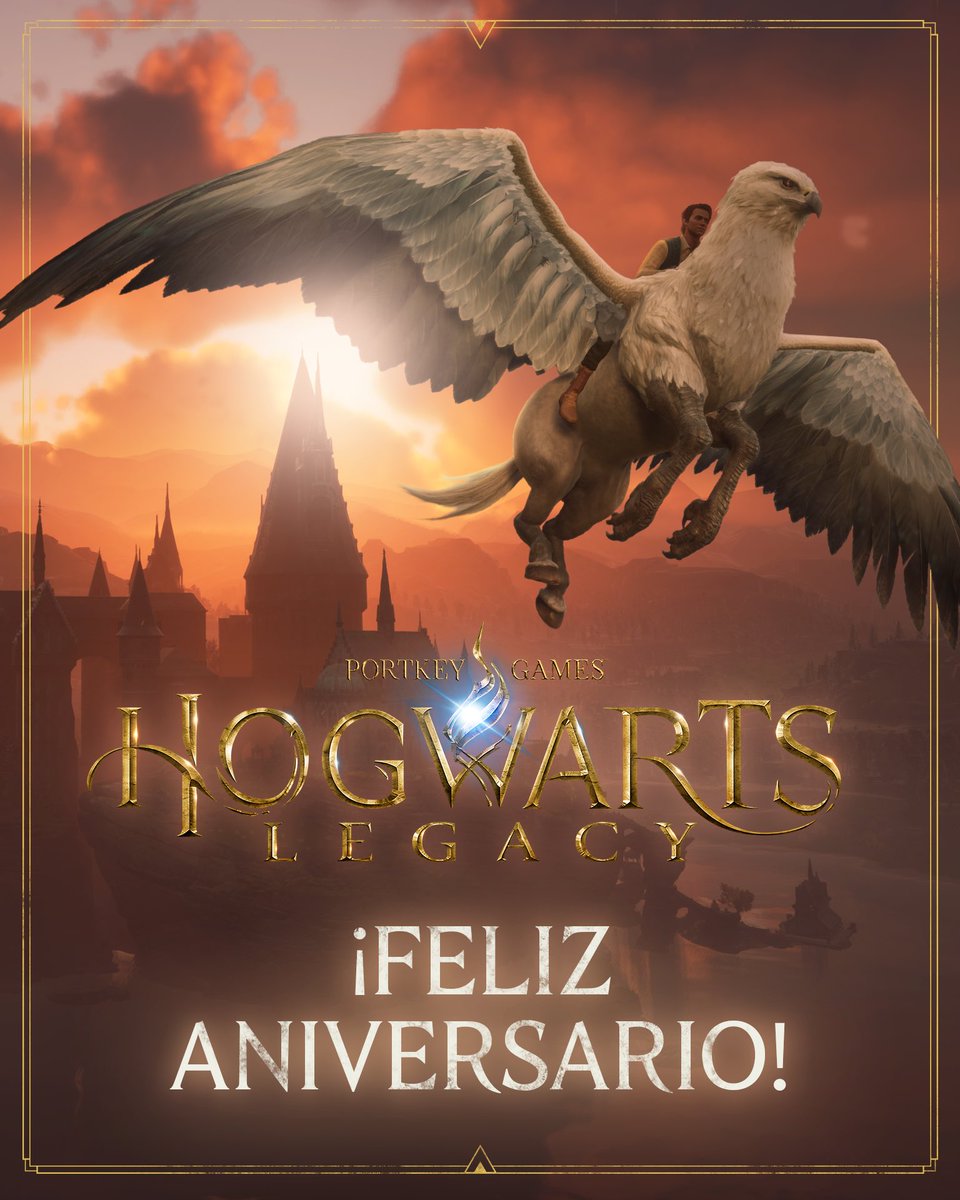 Gracias a vosotros que habéis recorrido nuestros pasillos y terrenos, descubierto secretos ocultos, volado en el lomo de algún hipogrifo y mucho más durante otro año mágico 🪄 

¡Feliz aniversario #HogwartsLegacy!