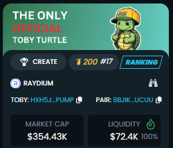 CHRISL0VETT's tweet photo. Meet Toby the Turtle!!🐢🎤—the rap-star meme coin tearing up Solana!  

🔥 Spitting bars, dodging bots, stacking whales.  
🚀 Small shell, making big moves don’t miss his next song!  

Hop in now, or rhyme about regrets later.

Tele:https://t.co/3AvlPlDrG0
X:   @tobyturtle_xyz
Web: https://t.co/ctU2Jlurj2
CA:  Hxh5JQY45Aas92Ag3KTeZfcxQf1hnD1ZpoMk5cKBpump