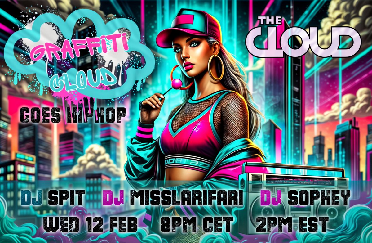 GRAFFITICLOUD PRESENTS: HIP-HOP NIGHT 
Get ready for an unforgettable vibe with:
HopHop Tunes, Trap Beats, 
And so many other genres to keep you dancing all night!
Featuring a lineup of amazing DJs, delivering nothing but the best beats, every night here is a guaranteed banger