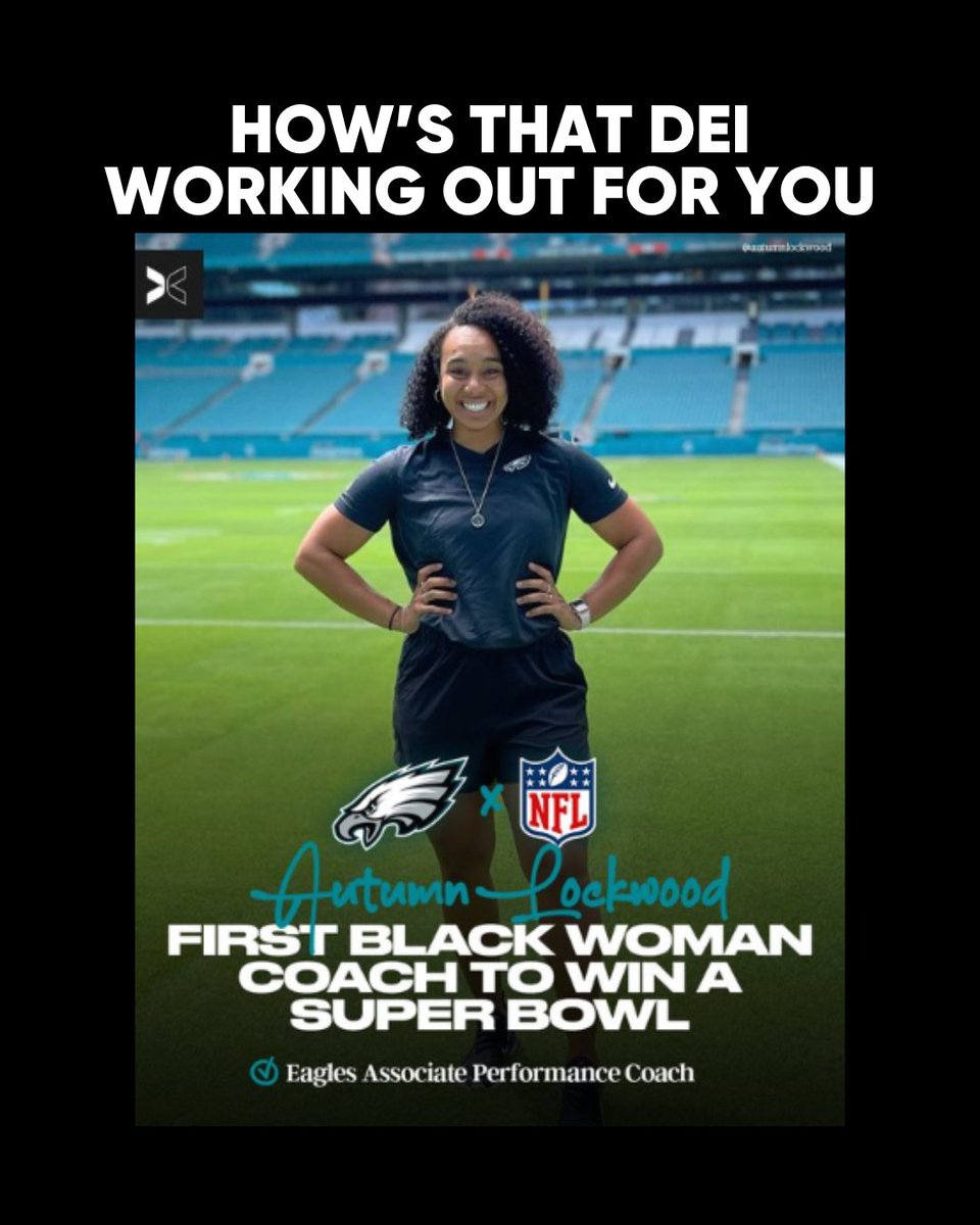 In case you missed Super Bowl LIX, here is the TLDR :: @AMLockwood_  became the first black woman to coach AND WIN a Super Bowl.
Happy Monday!
#superbowl #memes #womenssports #eagleswin