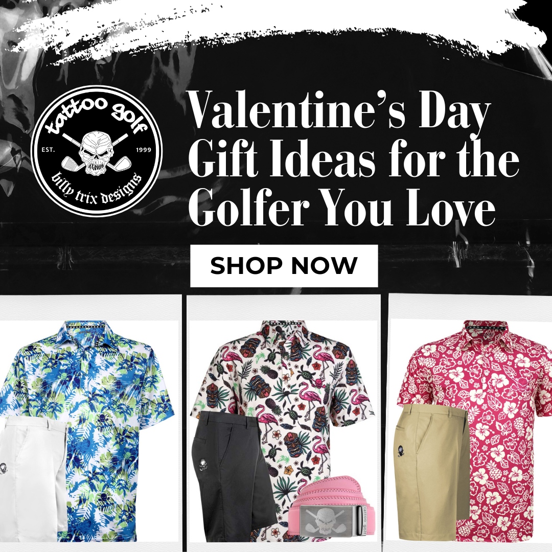The day of love is just around the corner. 💘 Why not spoil the golfer in your life with something truly special? Tattoo Golf Apparel has everything you need to show them you care, from bold shirts to stylish accessories that speak to their love of the game.

Browse our site a...