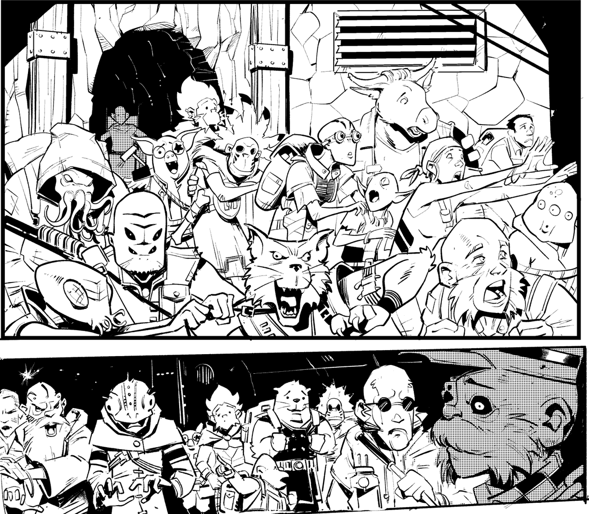 monkeythecomic's tweet photo. Get some cover people! The lizard army is coming!
Monkey: A Graphic Novel #2 on Kickstarter soon! LINK IN BIO
#monkeycomic #monkeygraphicnovel #graphicnovel #kickstarter #comicbooks #comicart
#comics #cartoon #manga #marvel https://t.co/hLCASzKBDn