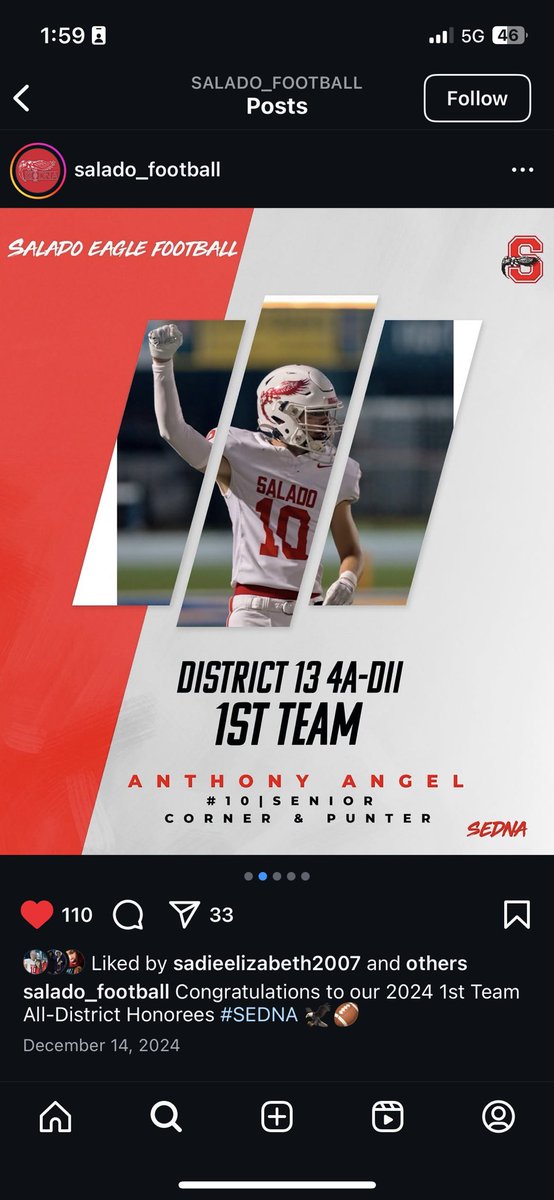 Forgot to post but look who made all district for Conor and punter. Yes sir!!! 😆