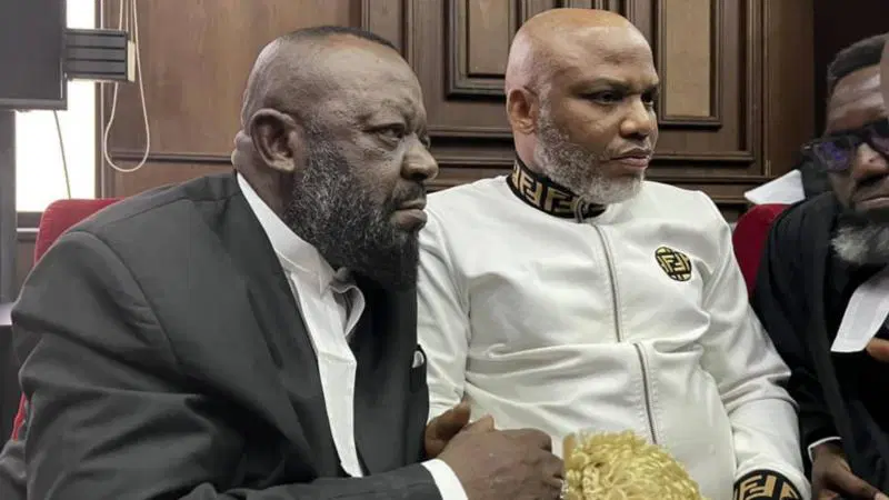 Nnamdi Kanu: Justice Murtala-Nyako's Order Of Adjournment Is Nullity; Nigerian Govt Should Release Him – Legal Team | Sahara Reporters  bit.ly/4gCKCEa
