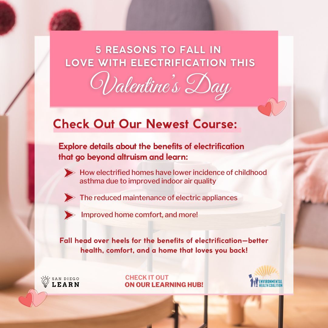 Ready to spark a new kind of love? Enroll in the FREE course today by going to sandiegolearn.com and click on "access free courses" ✨ 

#EnvironmentalJustice #CleanAir #ClimateChange #pollution #pollutionfree #stoppollution #airpollution
