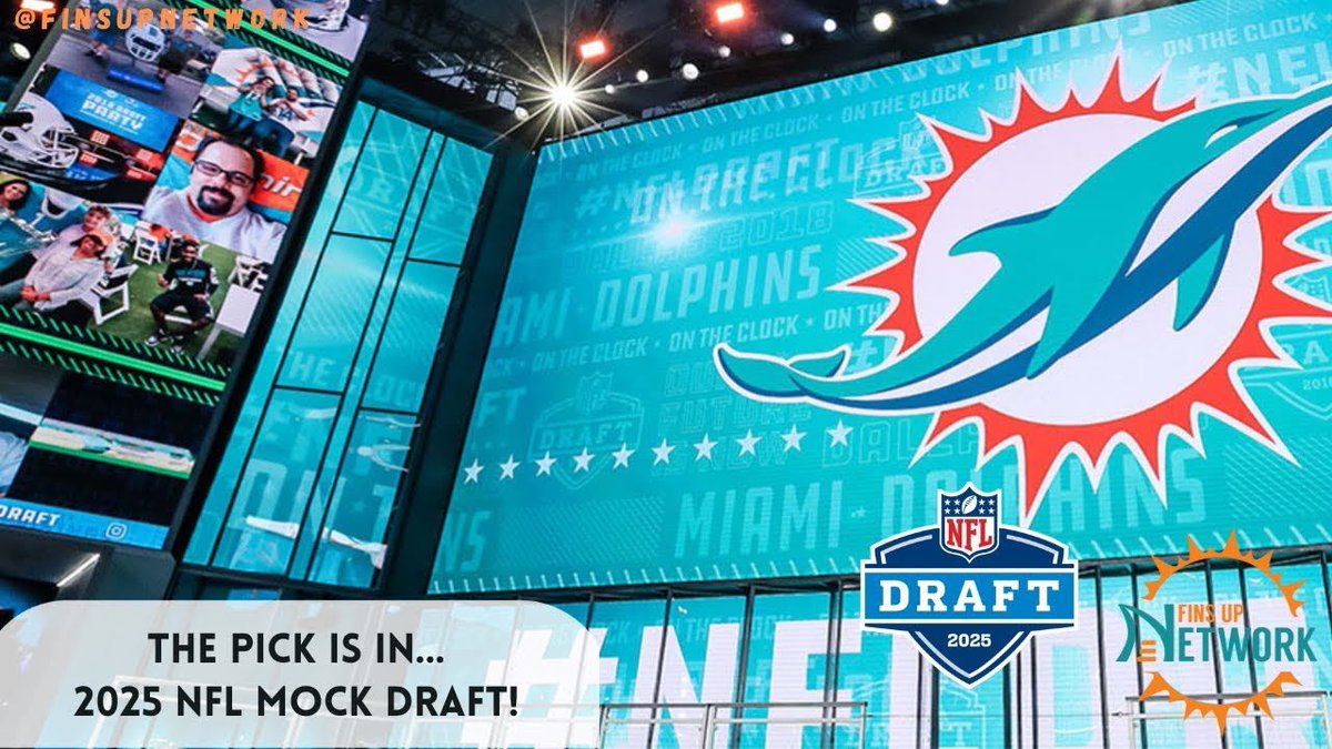 FinsUpNetwork's tweet photo. Miami Dolphins 1st-Round Mock Draft!

Who will be available? Will the Dolphins address a need vs. best player available?

See who we currently have the Dolphins selecting with the 13th pick in the 2025 NFL Draft!

#FinsUp #GoFins

➡️ https://t.co/t3hTivnzuo https://t.co/FkIFZj8l0k