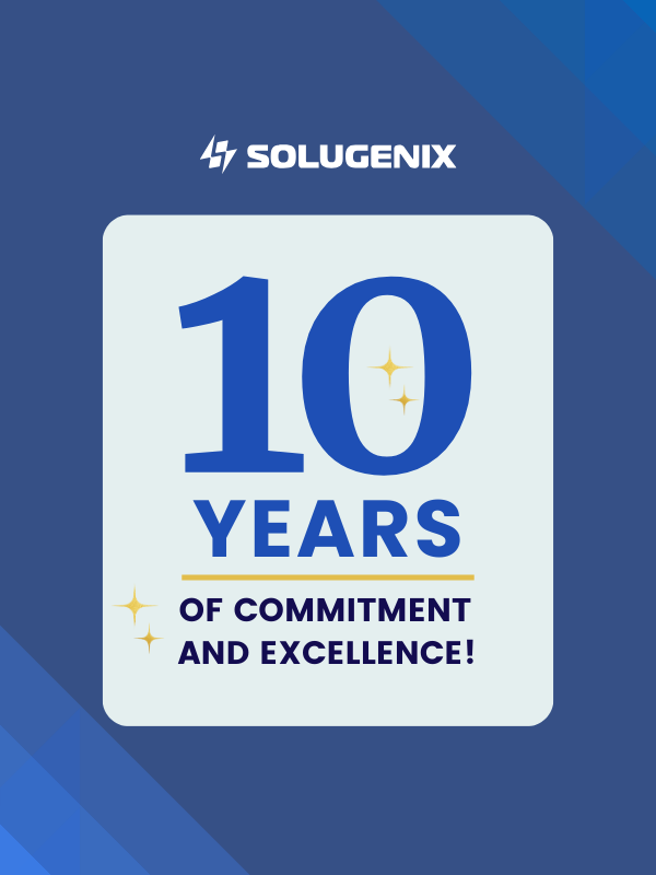 Congratulations to Joel Dinh for reaching an incredible milestone—10 years with Solugenix! 🎉 Joel is an essential part of our ASP Team, consistently bringing dedication and excellence to everything he does. Thank you, Joel, for your hard work and commitment over the past dec ...
