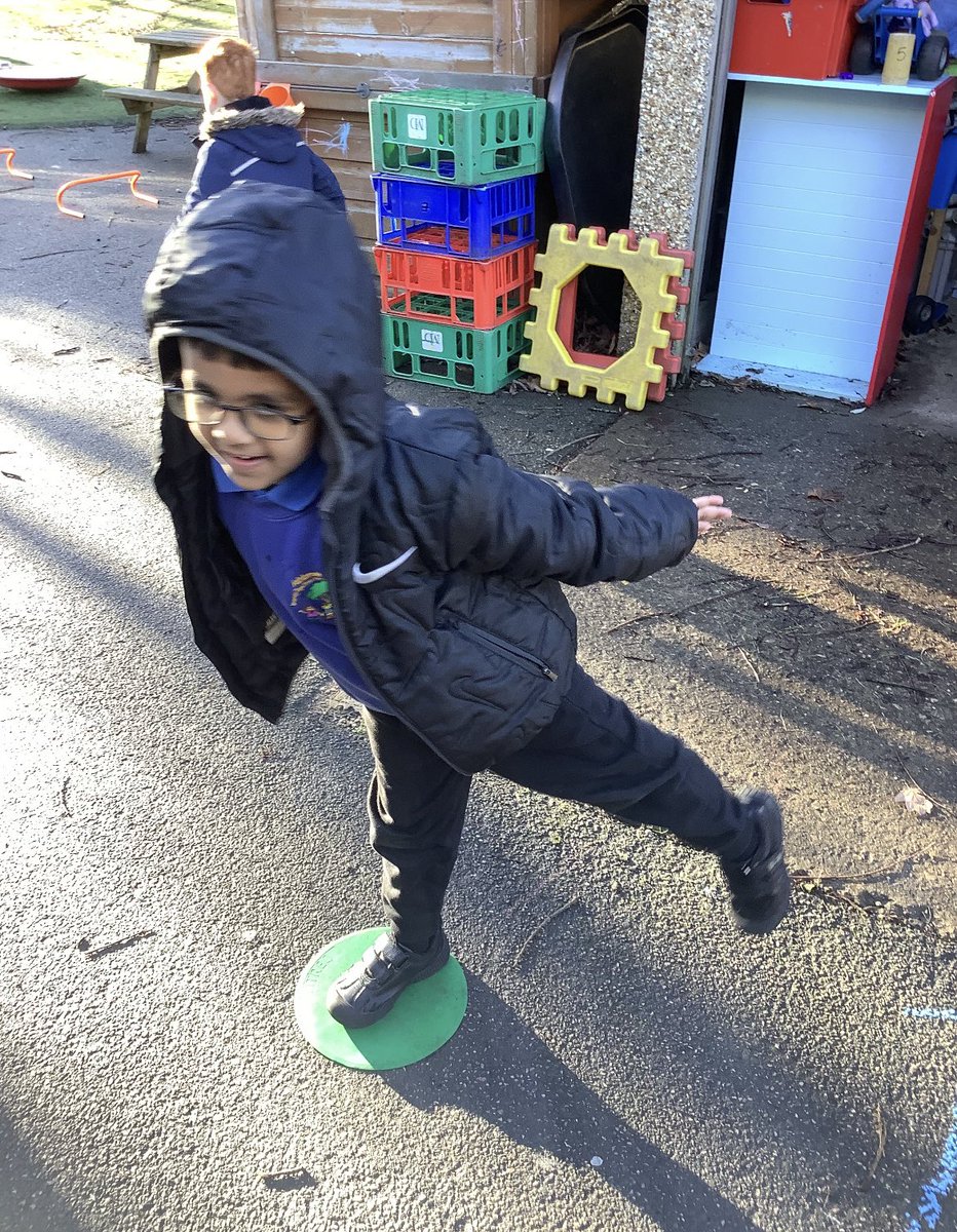 Lots of fun was had in Reception when a PE coach came into class. Children explored different ways to balance on different parts of their bodies using different equipment. Well done Reception <a href="/PennineSSP/">Pennine Partnership</a>