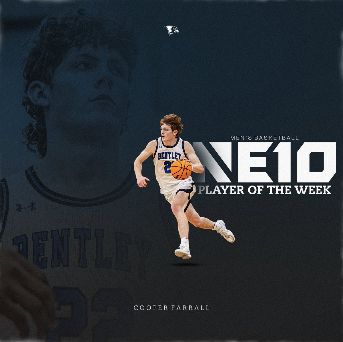 After a 2-0 week, Farrall has collected his 2nd Northeast-10 Player of the Week award.  bentleyfalcons.com/news/2025/2/10…  #BentleyU #BeAForce #NE10Embrace