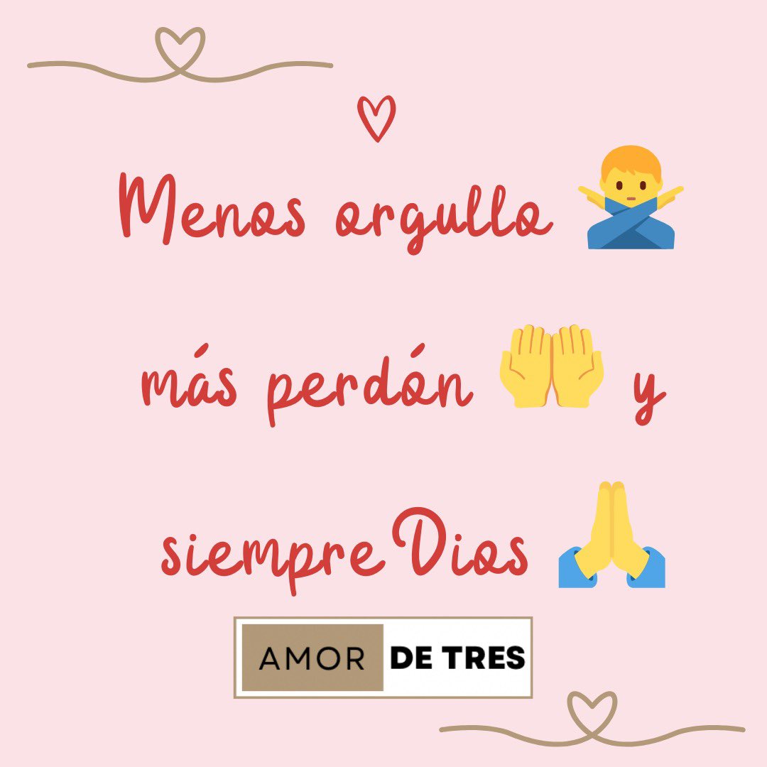 amor_de_3's tweet photo. Menos orgullo 🙅‍♂️, más perdón 🤲 y siempre Dios 🙏. #AmorDeTres #MatrimoniosResilientes https://t.co/UwGQZzbTYx