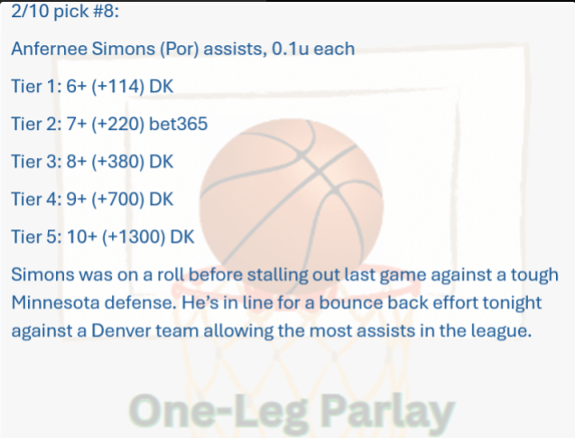 One-Leg Parlay tweet media
