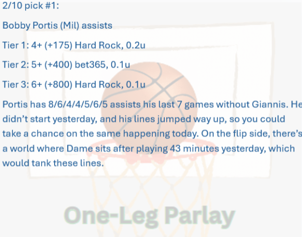One-Leg Parlay tweet media