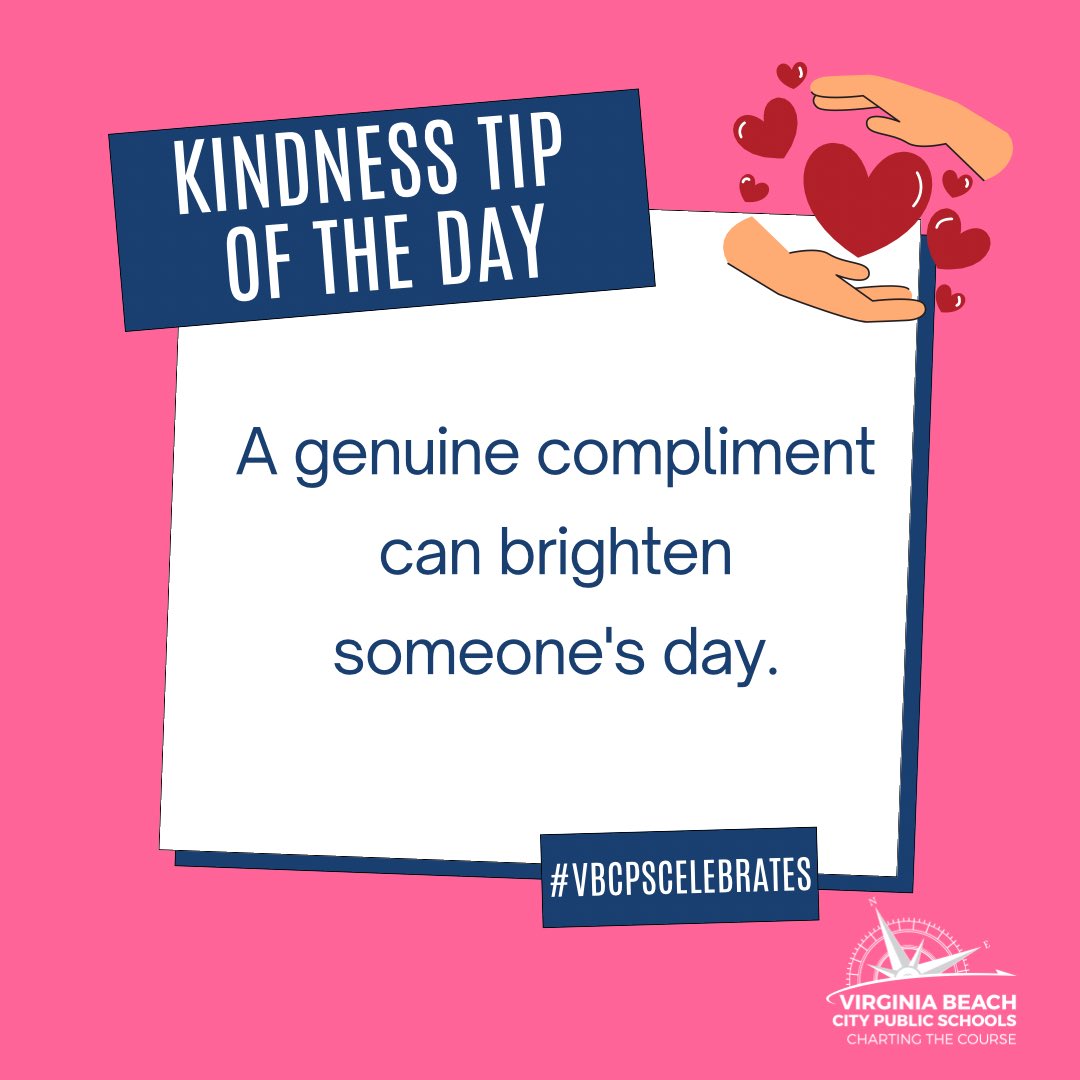 Spread kindness this #VAKindnessWeek ✨ A genuine compliment can brighten someone's day. Who will you lift up today?  💖✨

Share your acts of kindness in the comments or by posting with #VAKindnessWeek. Together, we can make a difference!