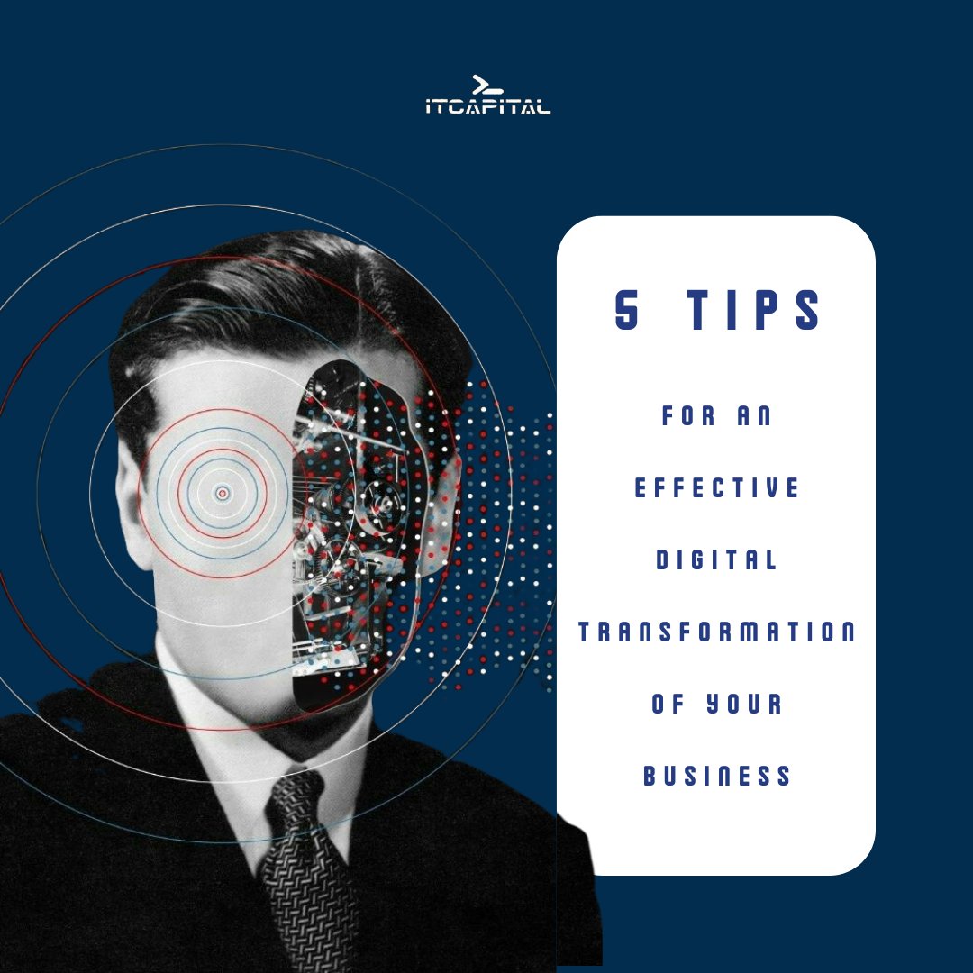 ITCapit's tweet image. Digital transformation is not just a trend—it’s a necessity for business survival and growth in today’s world. Here are five key tips to help make this process as effective as possible:
Read more on our Facebook: facebook.com/itcapit/posts/…