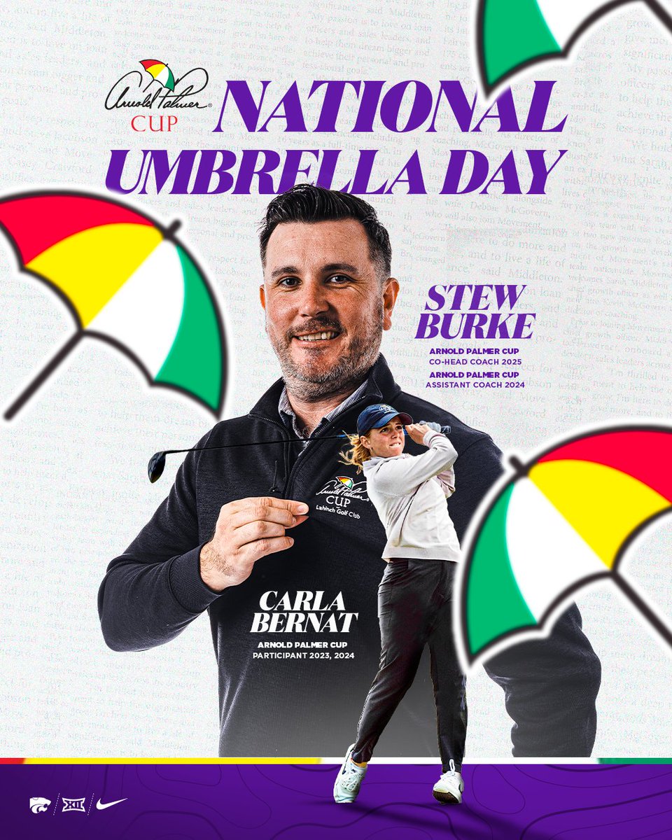 Celebrating an icon. ⛱️

#KStateWGolf x #PalmerUmbrella