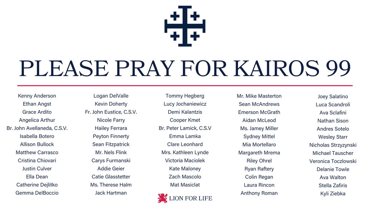 Sending prayers to students, faculty, and staff embarking on <a href="/CampusMinSVHS/">SV Campus Ministry</a>'s Kairos 99 today!