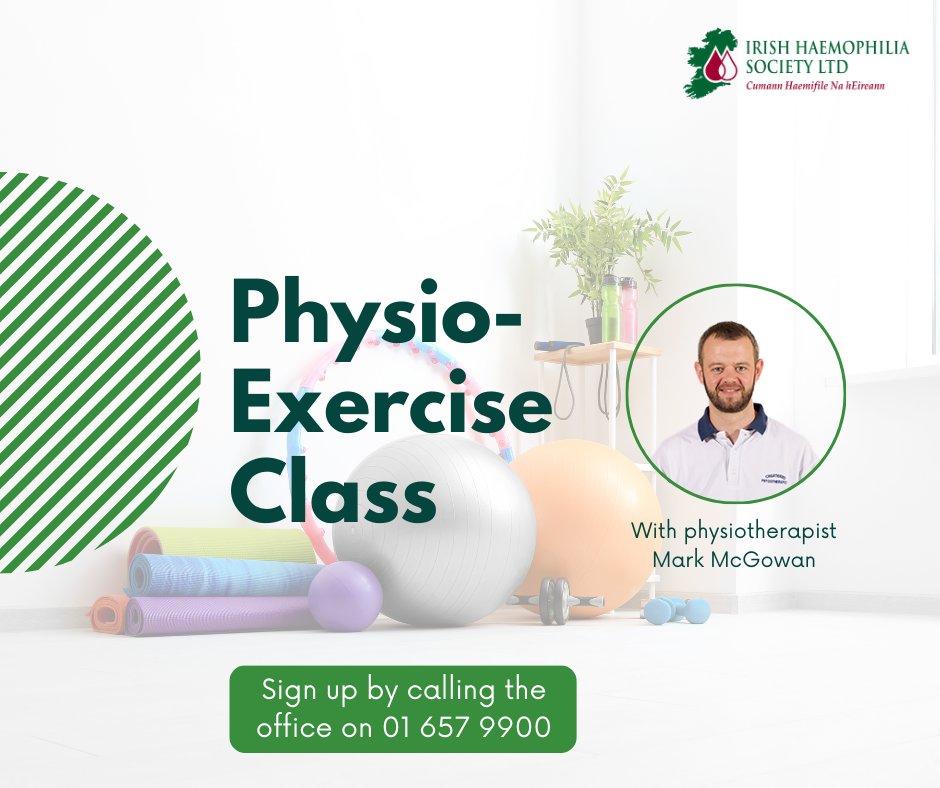 IrishHaemophiliaSoc (@haemophiliairl) on Twitter photo Our physio classes are back up and running after the Christmas break!
Join in and get fit from the comfort of your own home. 💪
These free online classes are open to all adult members, so don't hesitate to come along!
Contact robert@haemophilia.ie to register. Our physio classes are back up and running after the Christmas break!
Join in and get fit from the comfort of your own home. 💪
These free online classes are open to all adult members, so don't hesitate to come along!
Contact robert@haemophilia.ie to register.