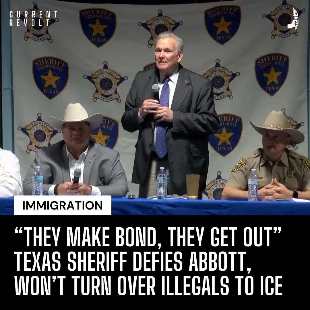 CurrentRevolt's tweet image. Smith County Sheriff Larry Smith hosted an “immigration panel” where he provided reassurance to illegal aliens and their lawyers that he would not be making much effort to arrest them, even suggesting that illegal aliens avoid Texas counties where laws are enforced more…