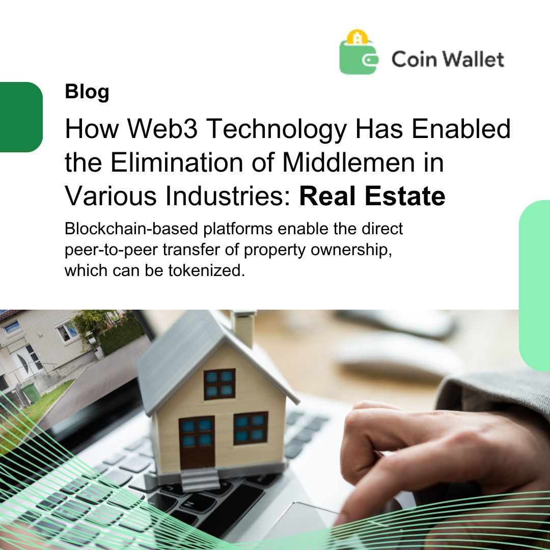 Blockchain enables peer-to-peer property transfers by tokenizing ownership—cutting out intermediaries &amp; simplifying real estate transactions.

🔗 Learn more: coin.space/how-web3-enabl… 

#coinspace #cryptowallet