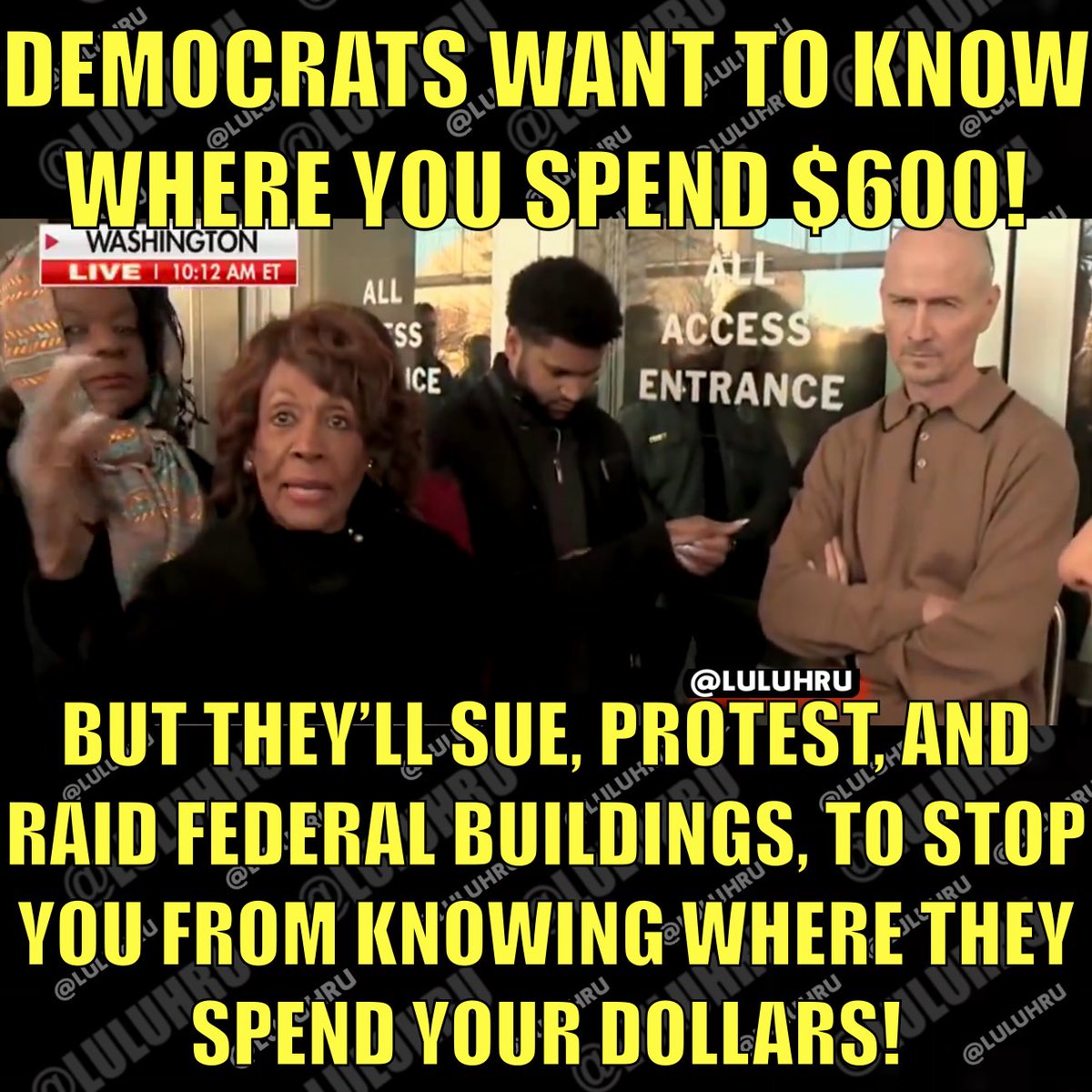 luluHru's tweet photo. Why don’t the democrats want to find fraud, waste and abuse? https://t.co/4N22rCDr6e