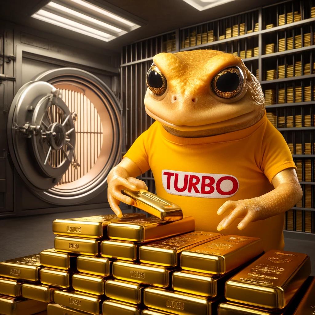 xraiman's tweet photo. 🚀💰 $TURBO knows the game—stacking his wealth smartly in the vault! 🏆🔥 If you're not securing your gains, you're missing out. Follow Turbo’s lead and build your financial future. #TurboToad #WealthStacking #SmartInvesting https://t.co/PzcRA5441y
