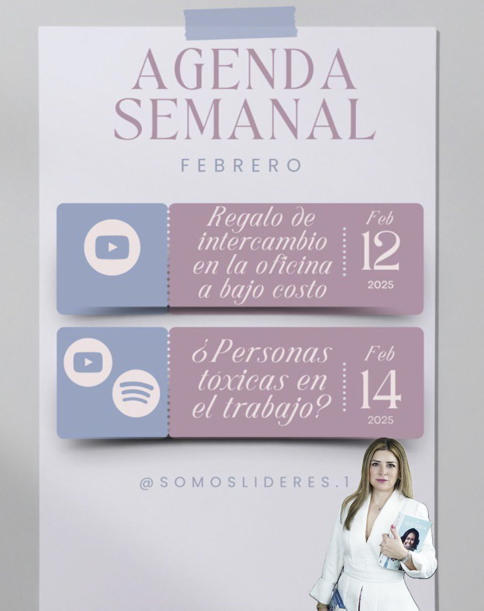 Holaa! Nos vemos esta semana por mi canal de #youtube o si prefieres escucharme por #spotify 🤩✨

#somoslideres #lunes #semana #exito