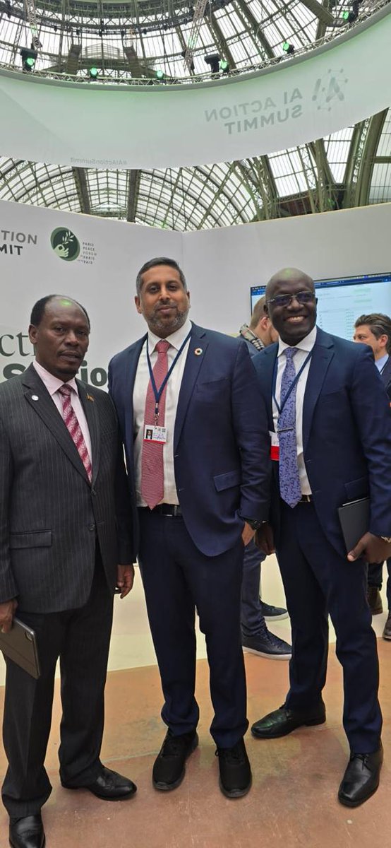Today at the AI Action Summit in Paris, I had the privilege of engaging with some of the brightest minds in our digital future. I met Antoine Petit, Chairman and CEO of CNRS, to discuss plans for a CNRS office in Nairobi in collaboration with the University of Nairobi an exciting