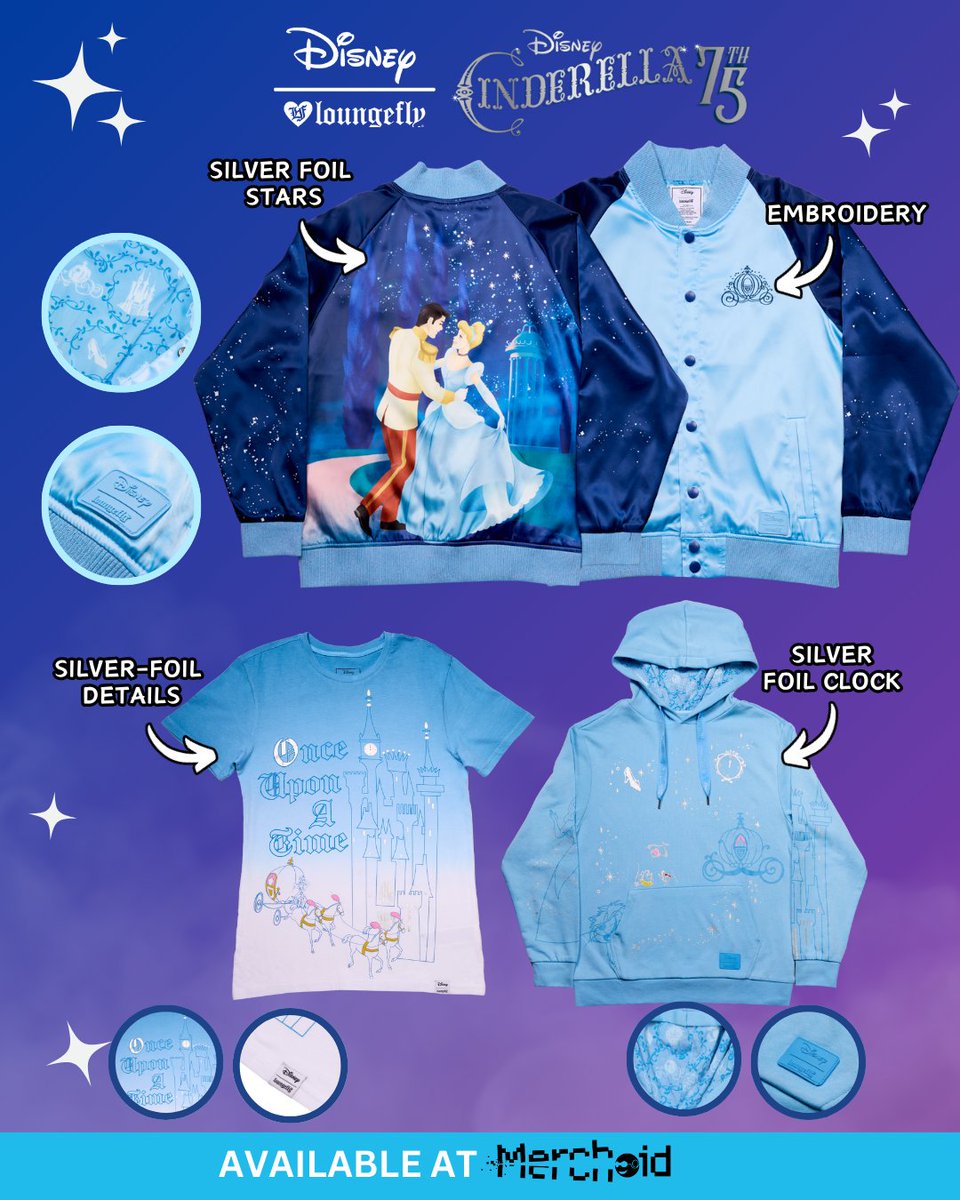 merchoid's tweet image. February @loungefly week 2 drop is here and it is all about our favourite Disney princess, Cinderella ✨👠

Shop this full collection over on Merchoid.com! linktr.ee/merchoid 🛒

#loungefly #loungeflyeurope #cinderella75thanniversary #merchoid #loungeflycollection