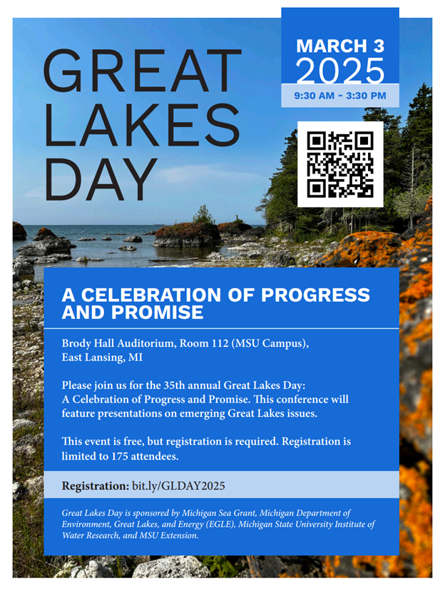 IWR_MSU's tweet photo. Register now for the 35th annual Great Lakes Day: A Celebration of Progress and Promise! https://t.co/ZbweBHzmtq https://t.co/6g8DyOLabV