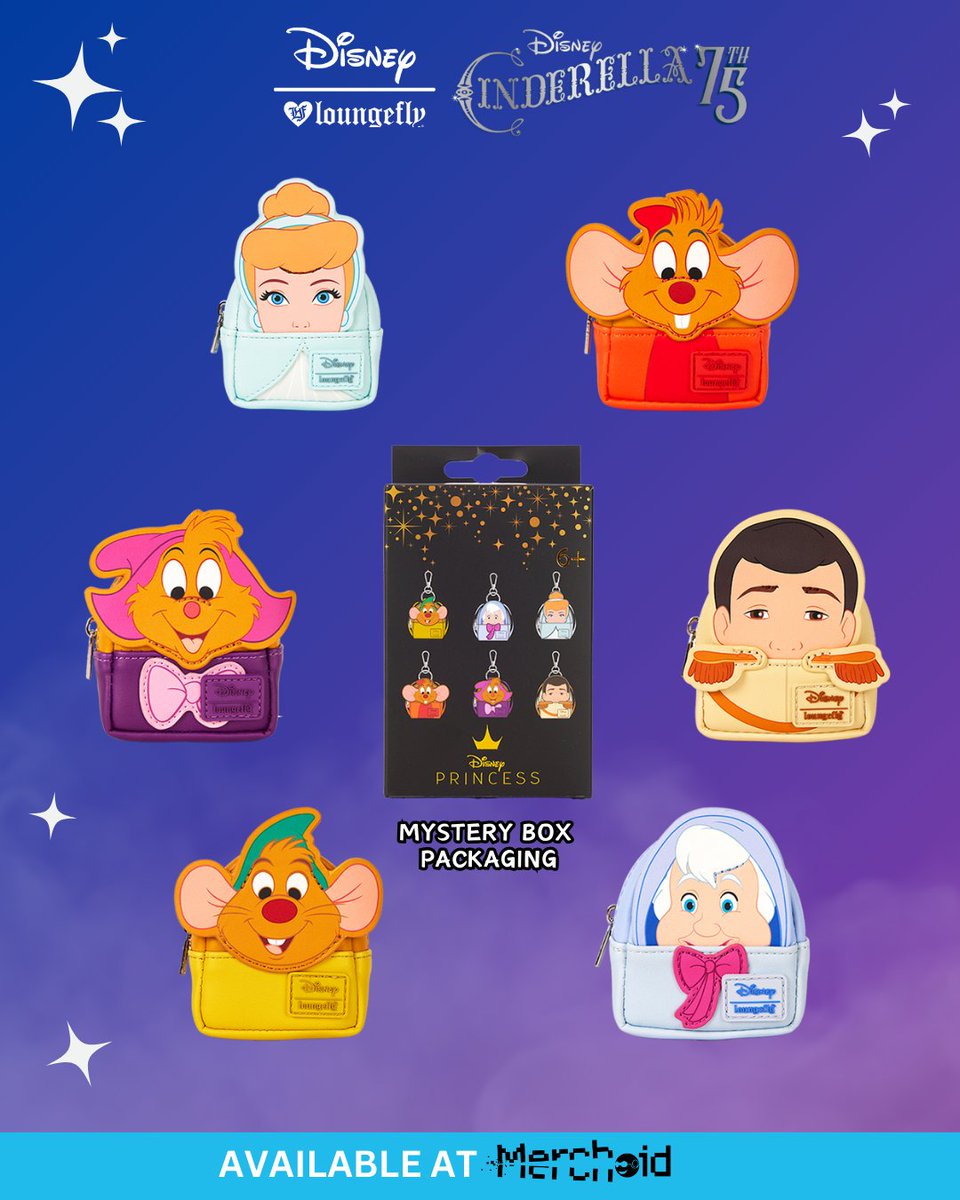 February @loungefly week 2 drop is here and it is all about our favourite Disney princess, Cinderella ✨👠

Shop this full collection over on Merchoid.com! linktr.ee/merchoid 🛒

#loungefly #loungeflyeurope #cinderella75thanniversary #merchoid #loungeflycollection