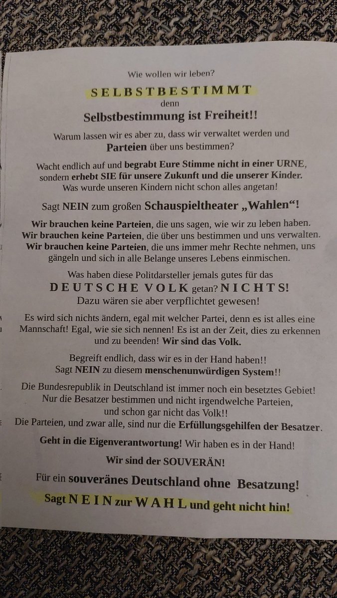 Gerade im Briefkasten gefunden. Das überzeugt mich...