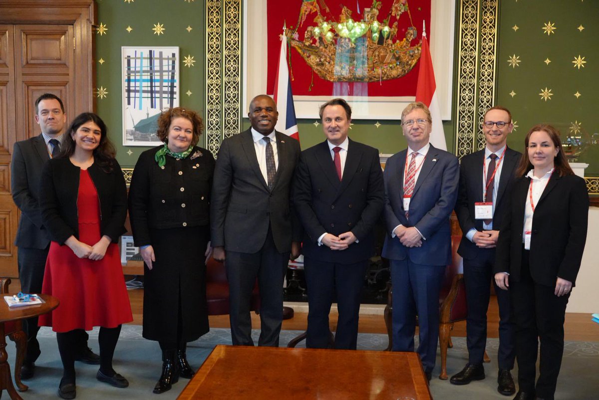 In London for my meeting with <a href="/DavidLammy/">David Lammy</a>. Thank you for the good discussions, on:
- Bilateral relations 🇱🇺🇬🇧
- Russian war in Ukraine
- EU🇪🇺-UK🇬🇧