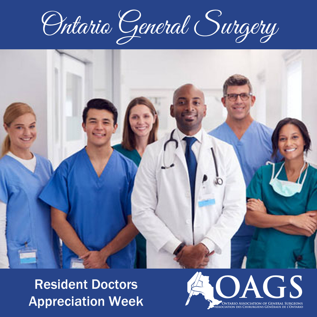 It's #ResidentDoctorsAppreciationWeek! A big thank you to all Ontario #generalsurgery resident docs, and wishing you all #physicianwellness &amp; success on your professional journey. #residentappreciationweek