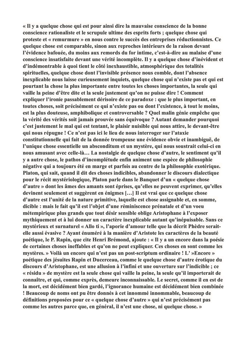ptiyo38's tweet photo. Si vous ne savez pas définir précisément un concept qui pourtant s'impose à vous comme une évidence, c'est peut-être le signe "que ce quelque chose qui n’existe pas (...) est pourtant la chose la plus importante entre toutes les choses importantes"
#Identitenationale https://t.co/8whGp6k7S9