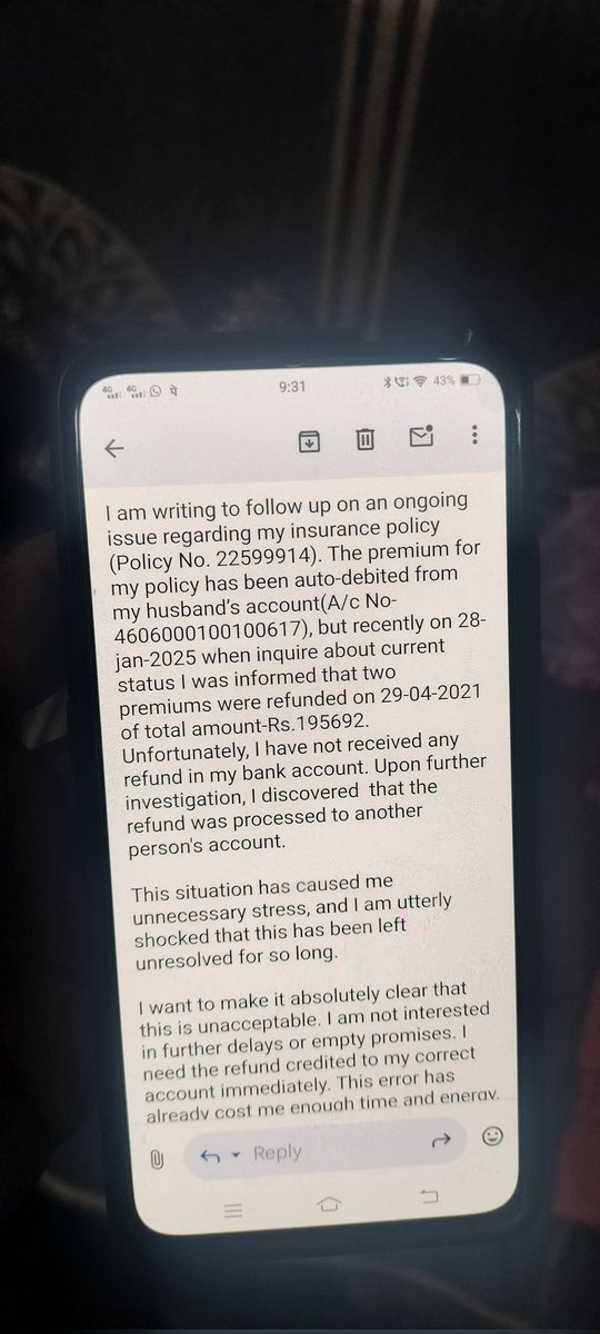 PredefinedRaghu's tweet image. @MetAshish2017 @PNBMetlife1 @pnbindia @irdainsurance 
No body providing resolution on my SR- 62830129.
Policy no-22599914.
My mother going with a trauma just because of your pathetic process of working. You guys are responsible for all this. Need immediate resolution for the same