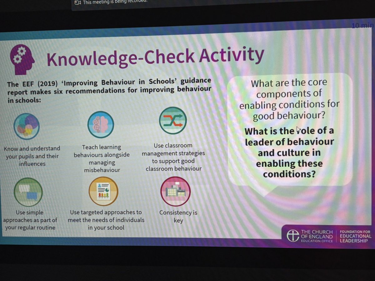 Another day, another session! Enabling conditions for good behaviour- let’s go!