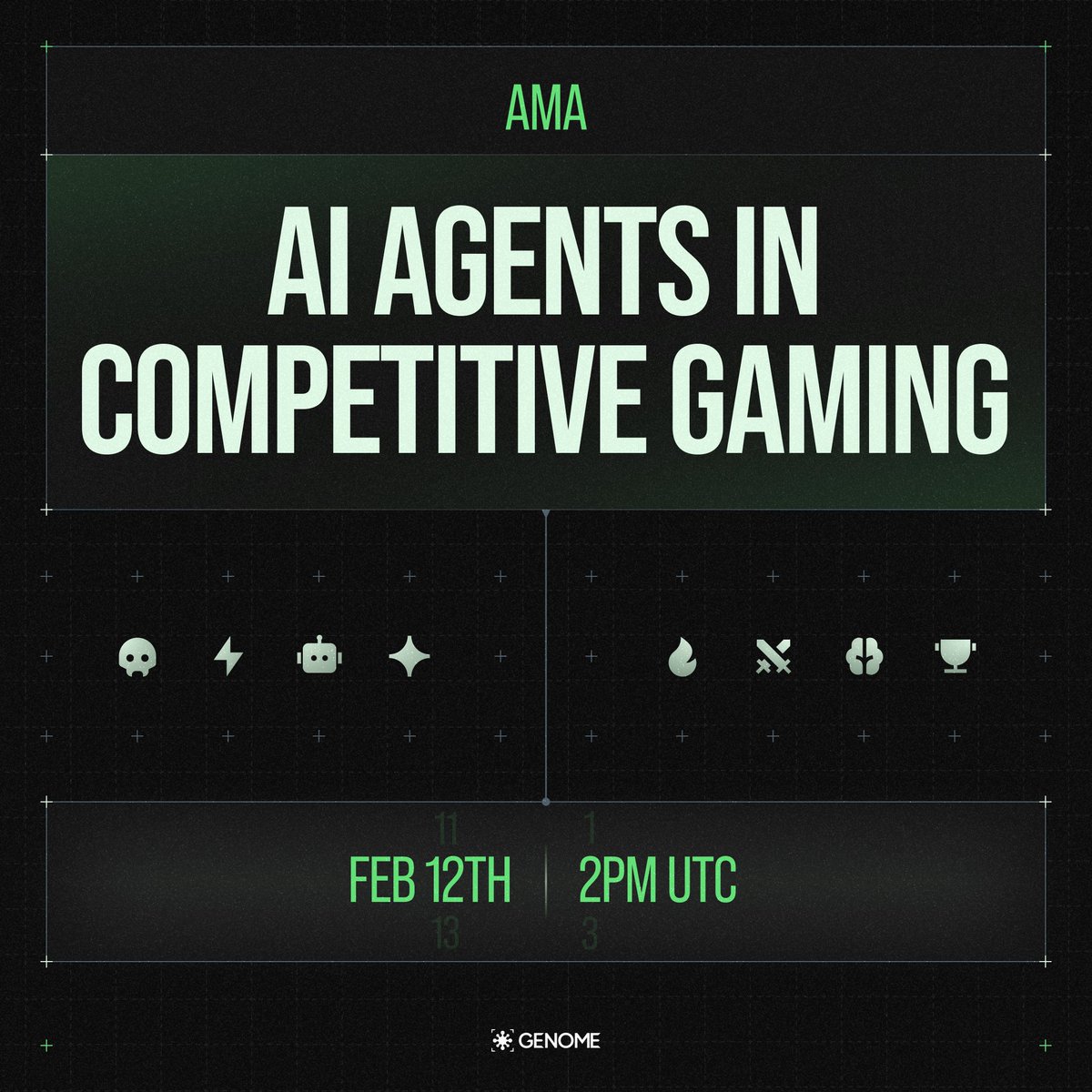 When AI competes, the game changes.

Join us for an AMA on AI in competitive gaming, where we discuss how Genome’s Game-FAI is creating autonomous competitors and reshaping esports.

Feb 12 | 2PM UTC