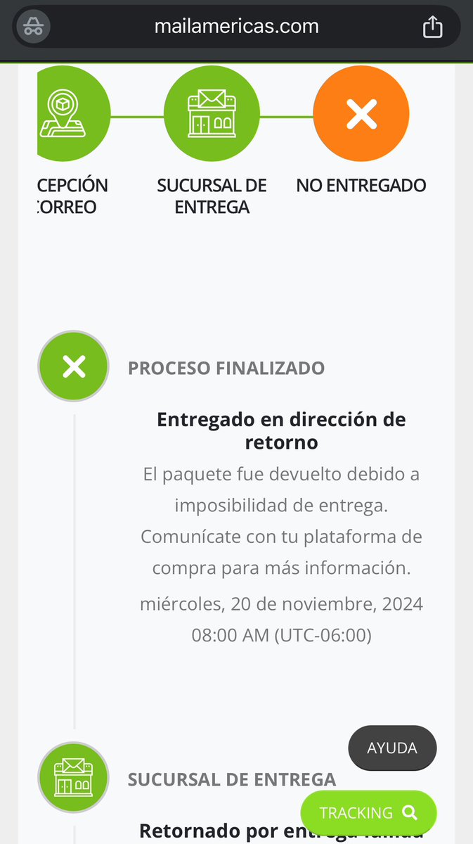 ValArCo's tweet photo. @tradeinnsl Since november 20, #MailAmericas informed that the package was returned. It’s been more than 2 months and you don’t have the package back with you? 

Please, start with the refund process, your delay is not my responsability. https://t.co/5g0k3Imi1a